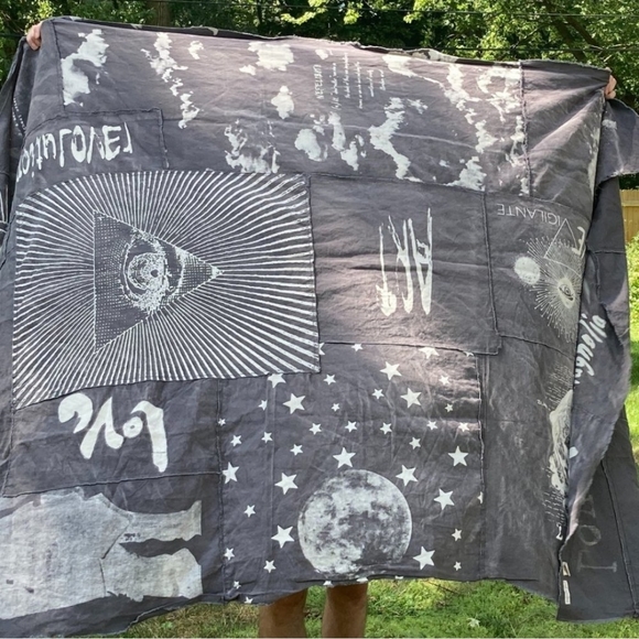 Magnolia Pearl Bob Dylan Blanket Artist Squat Throw Dropcloth 001 Ozzy Patchwork - Picture 10 of 10